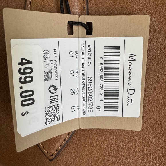 Massimo Dutti Nappa Leather Maxi Tote Bag - Beige - Picture 2 of 12